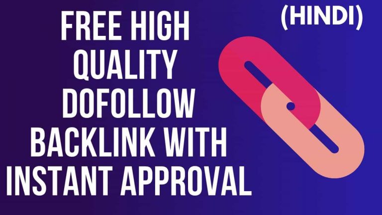 Dofollow Backlinks High quality with instant approval off page SEO techniques 2019 (Hindi)