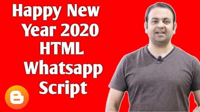 Happy New Year 2020 HTML Free Festival Wishing Website Script for Blogger